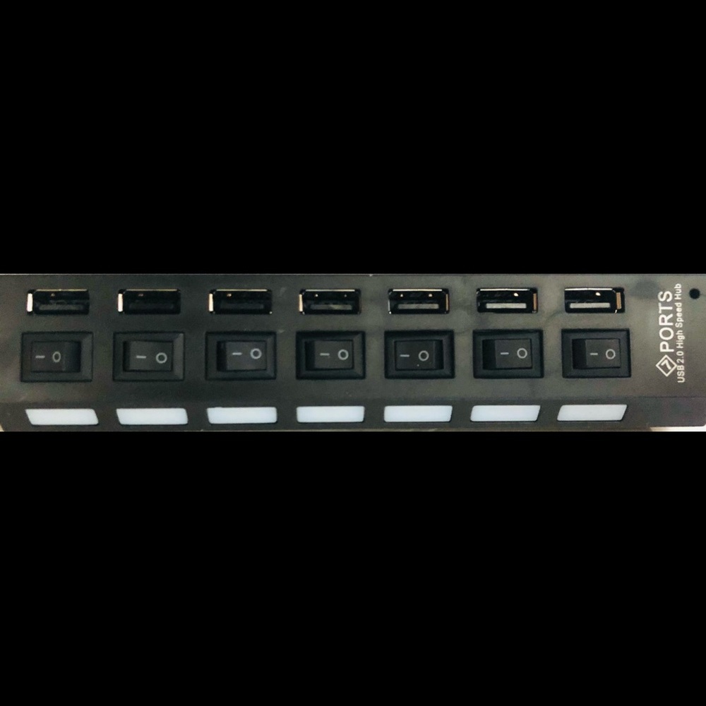 7 port usb hub!